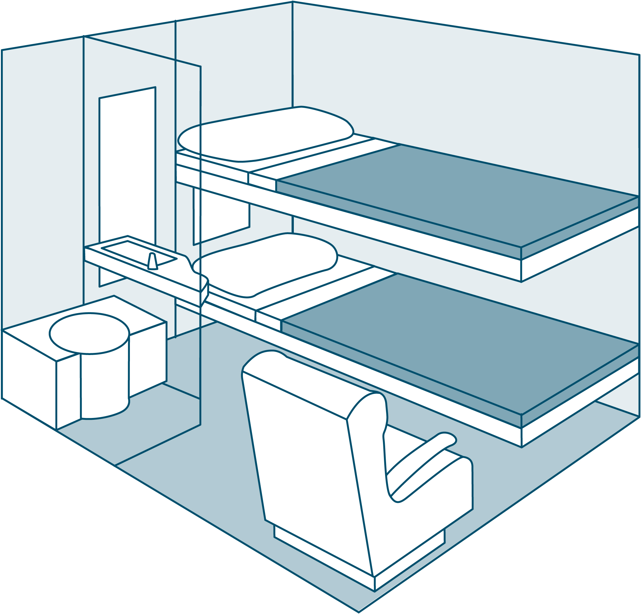 Bedroom Amtrak Vacations   Superliner Bedroom Diagram 